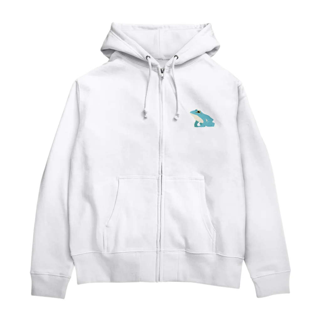 みけんこの水色アマガエルさん Zip Hoodie