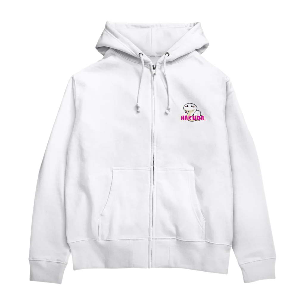 HAKUDA.のHAKUDA.ロゴ Zip Hoodie