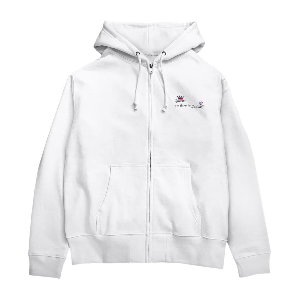 Berry`s BerryのQueens are born in January Zip Hoodie