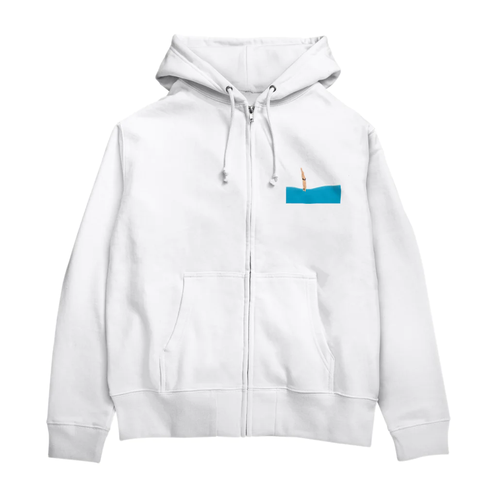 小鳥と映画館の夏でも冬でも飛び込み選手 Zip Hoodie