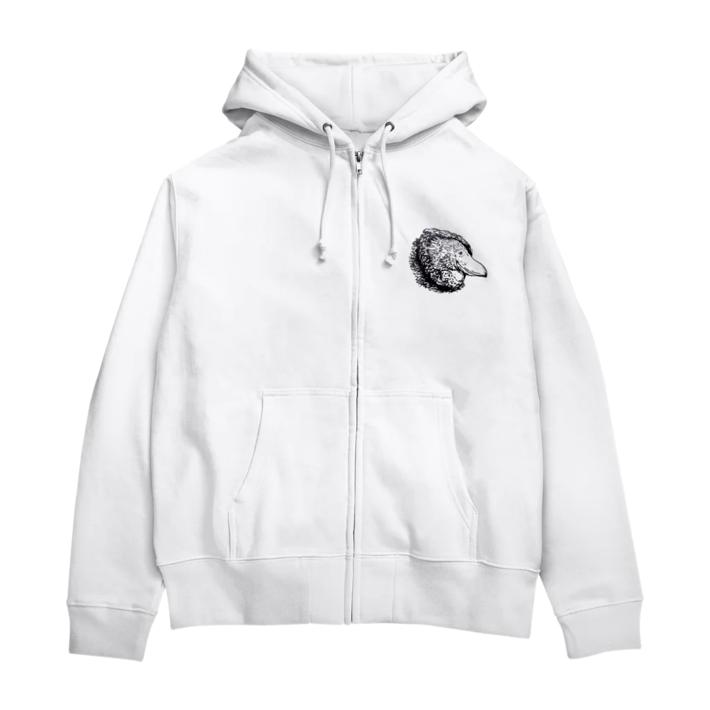 gentianの座るハシビロコウさん Zip Hoodie