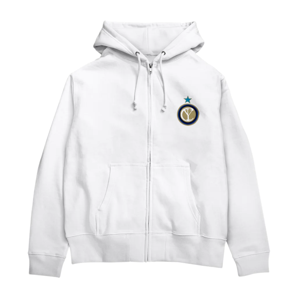 yoicheのフリージア工房のエンブレム切り抜き Zip Hoodie