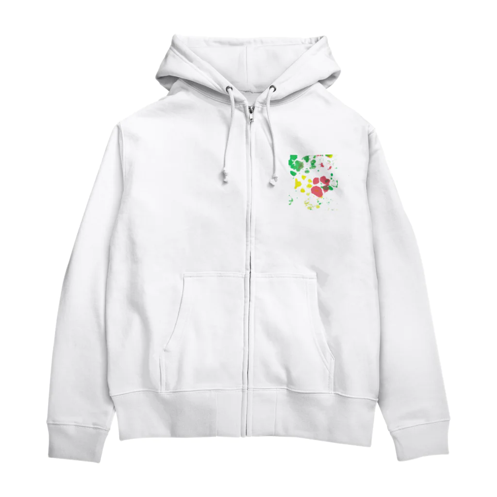 はっぴーているずdogsroomの保護犬足跡柄グッズ Zip Hoodie