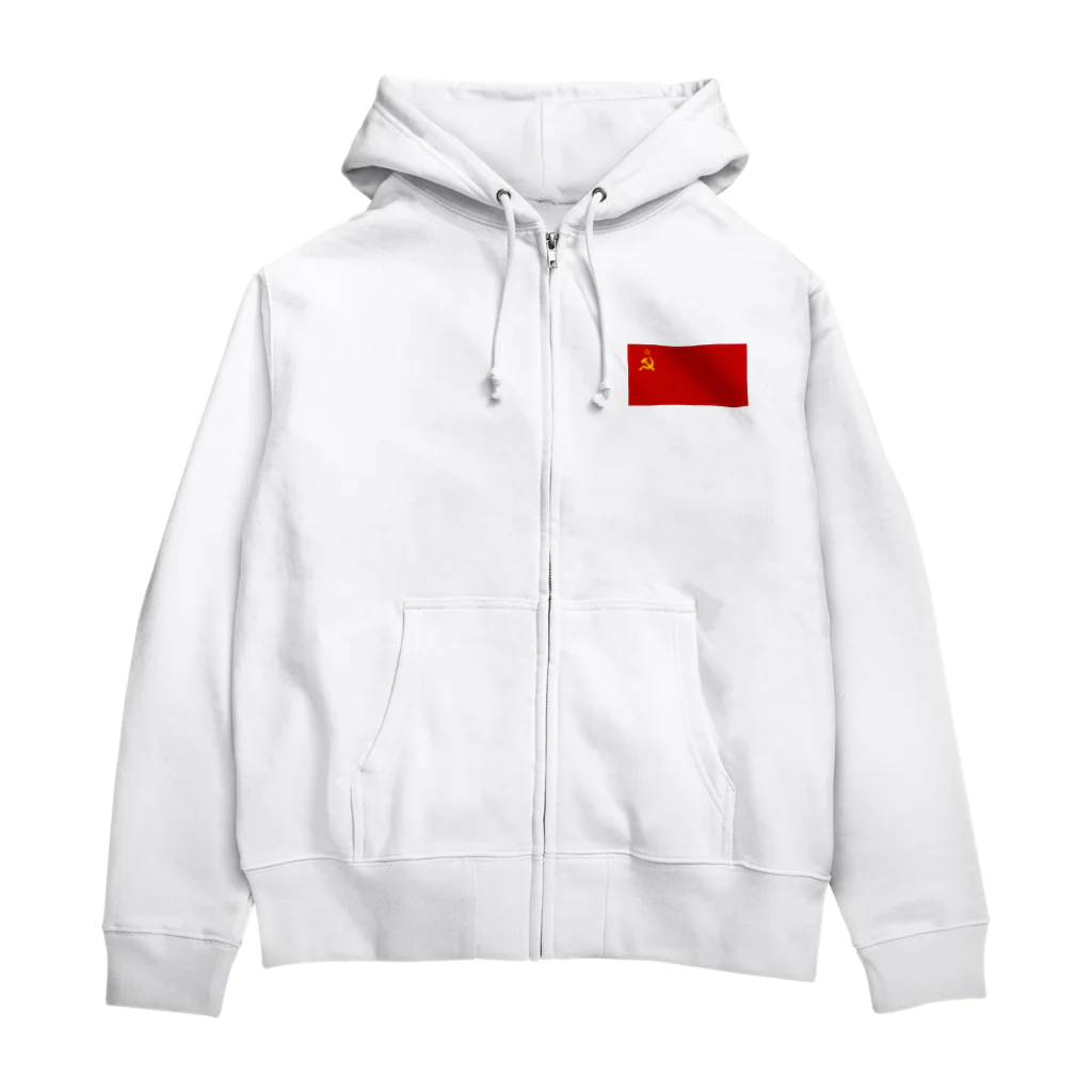 ☭C•ML印刷社｜赤毛龙印刷社☭の☭ソ連国旗☭ Zip Hoodie