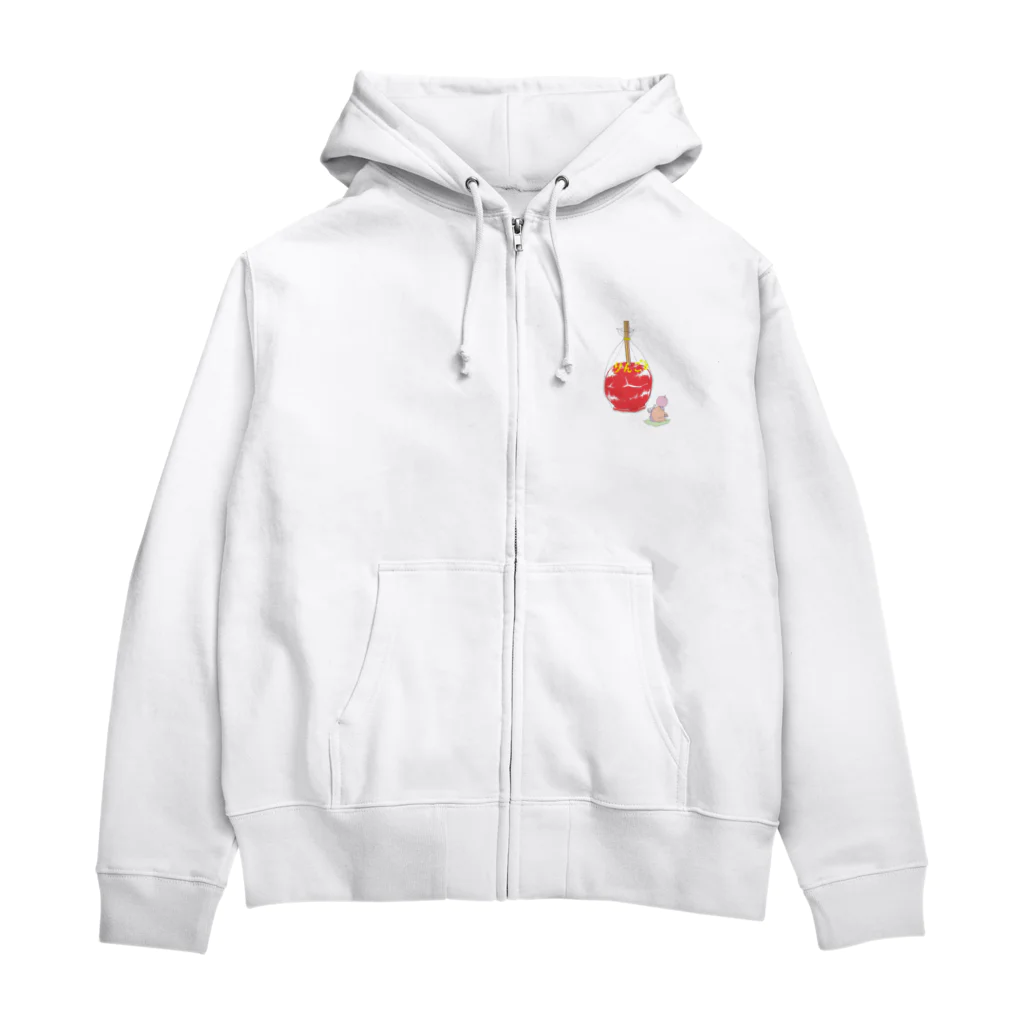 フジリンゴ族のお店のりんご飴の成仏 Zip Hoodie