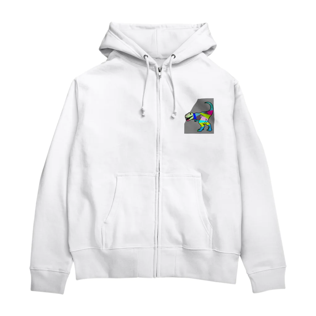 komgikogikoの気分のいい恐竜(カラフル) Zip Hoodie