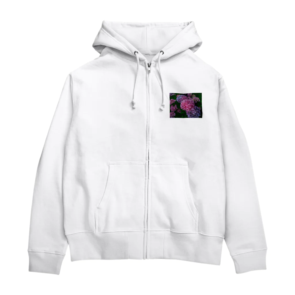 日常の一コマの紫陽花 Zip Hoodie