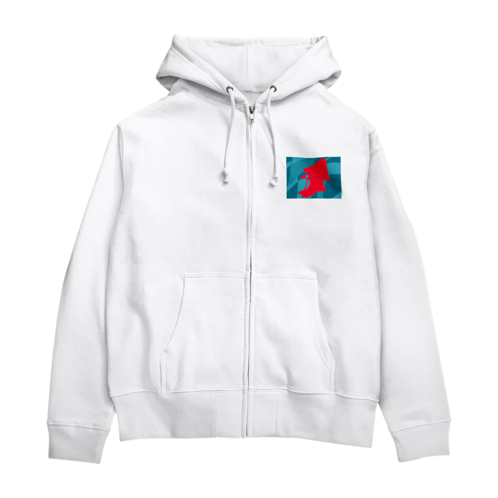 高橋わたがしのわたがしデザイン（青・赤） Zip Hoodie