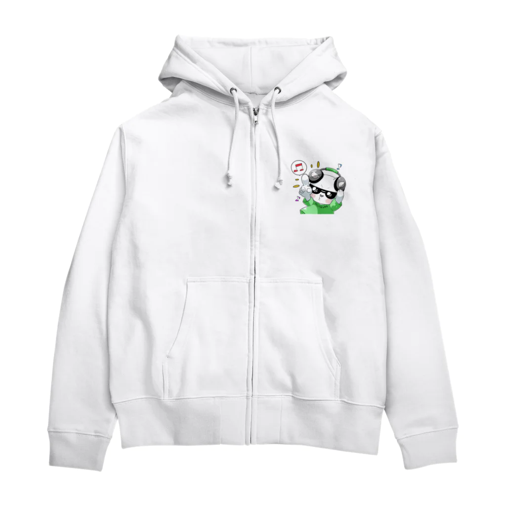 シロクマDJのノリノリしろくま Zip Hoodie