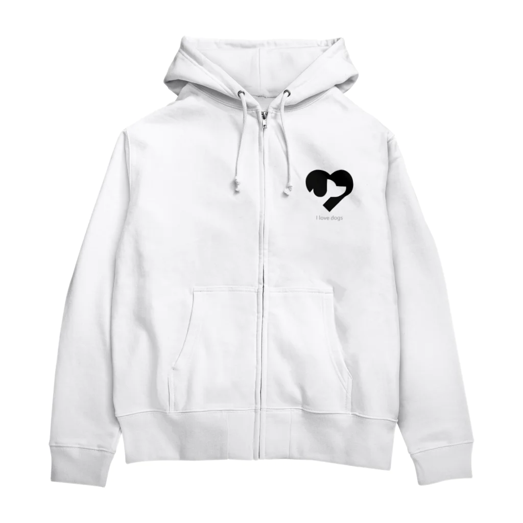 suggysのI love dogs Zip Hoodie