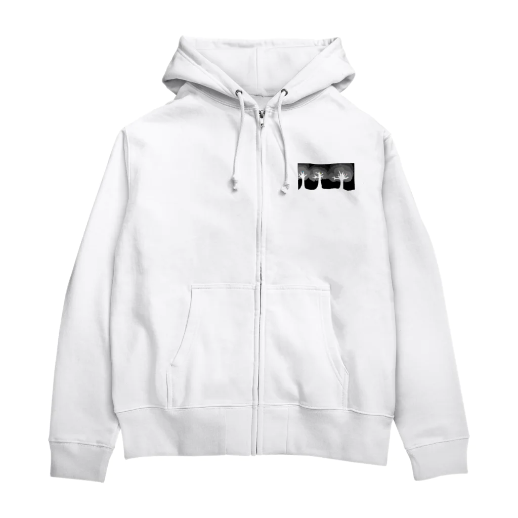 ARIGATOSANの夜の森 Zip Hoodie