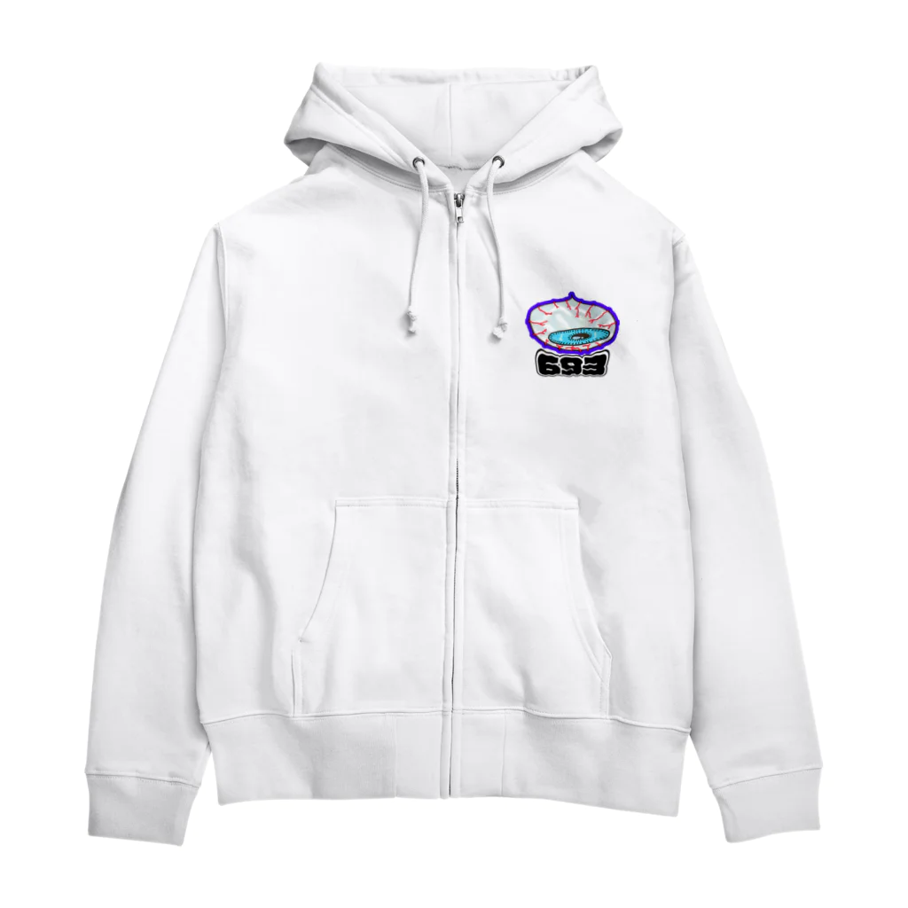 693ぽっぷクリエイティブのブランド　693 　目覚めの眼球 Zip Hoodie