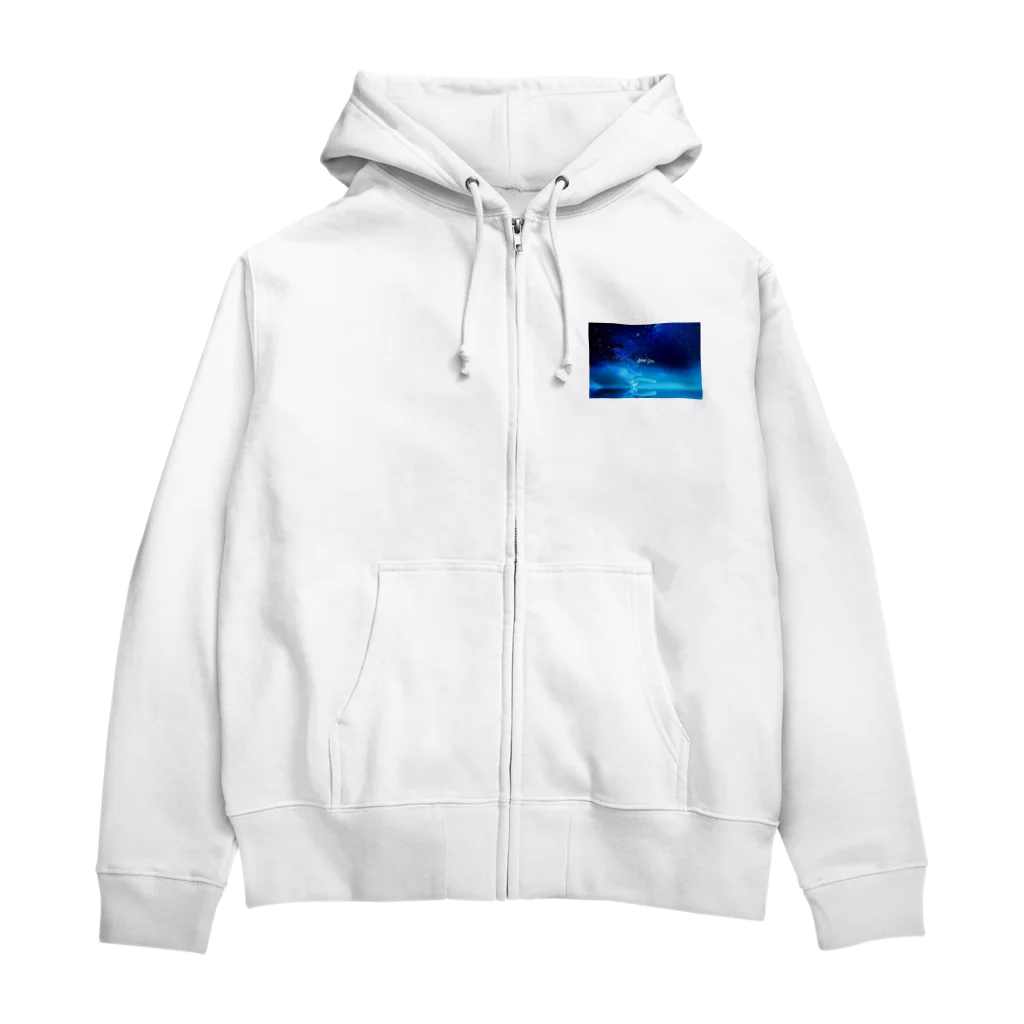 【ホラー専門店】ジルショップの絵画風の幻想的な星空(横長) Zip Hoodie