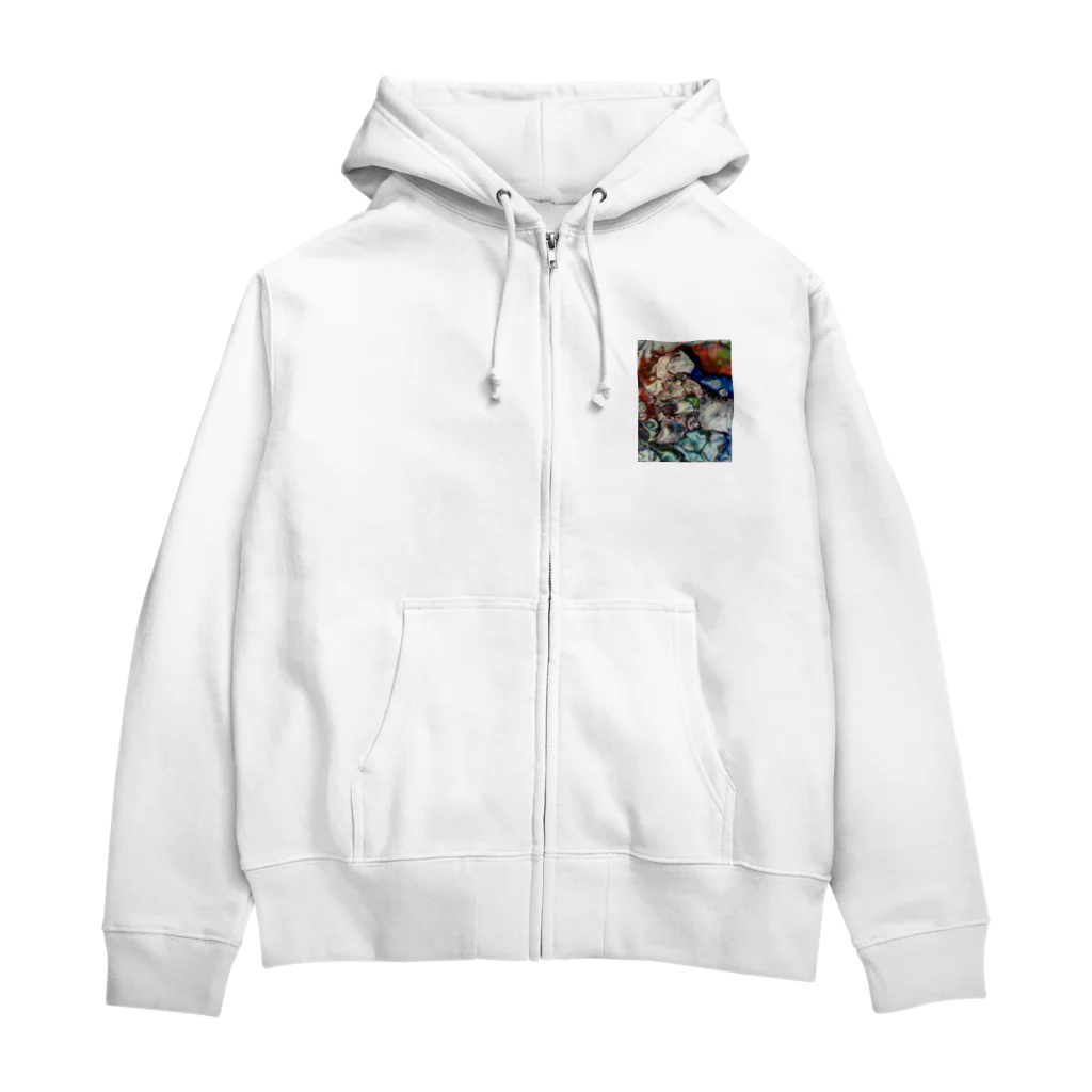 JapaneseArt Yui Shopの悪魔の雄叫び Zip Hoodie