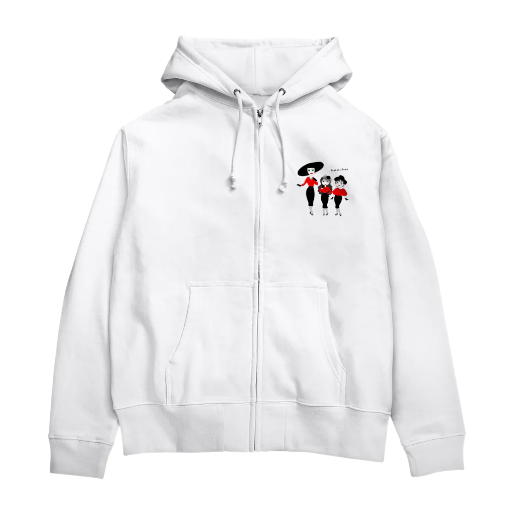 糸屑スキャット公式のみにきゃらスキャット Zip Hoodie