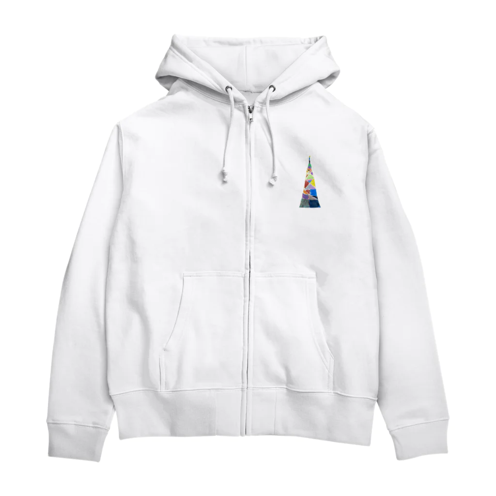 Hummingbirdのカラフルタワー Zip Hoodie