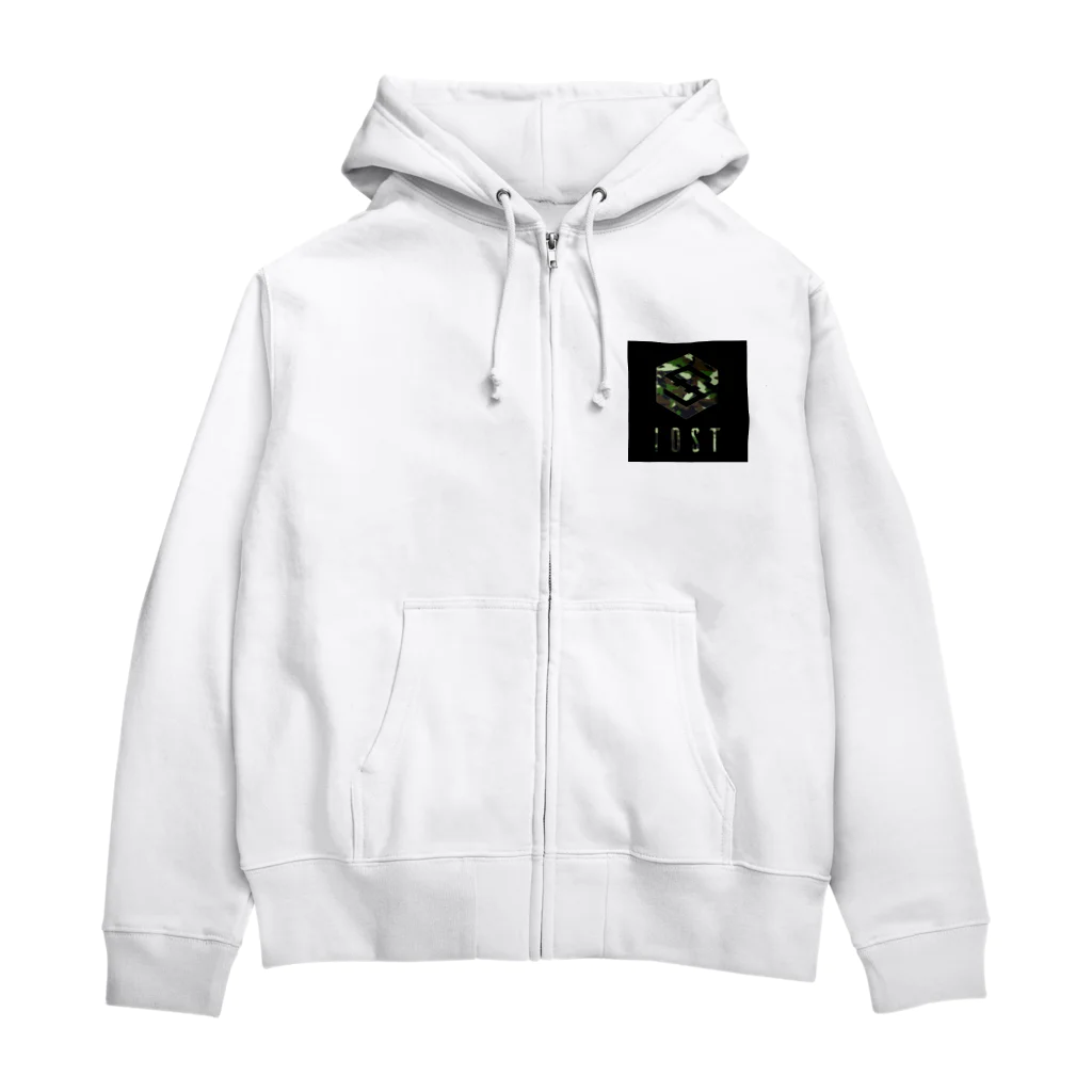 IOST_Supporter_CharityのIOST 【迷彩ロゴ】 Zip Hoodie