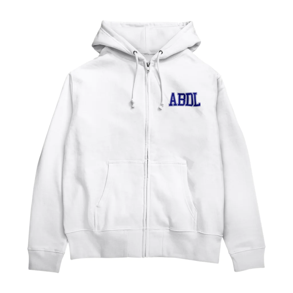 ABDL wearのABDL カレッジ（ネイビーロゴ） Zip Hoodie