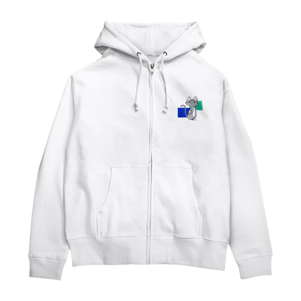 まるねこのねこグッズ(アメショブルー) Zip Hoodie