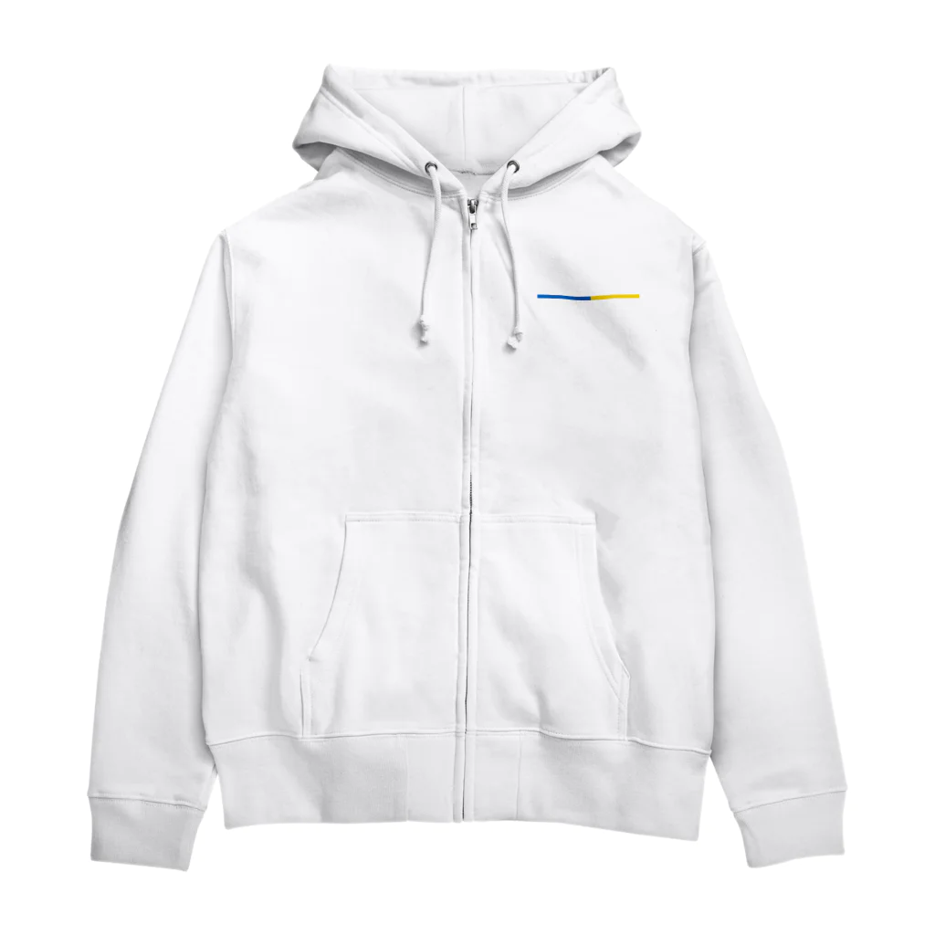 サトオのウクライナカラー　横ライン Zip Hoodie