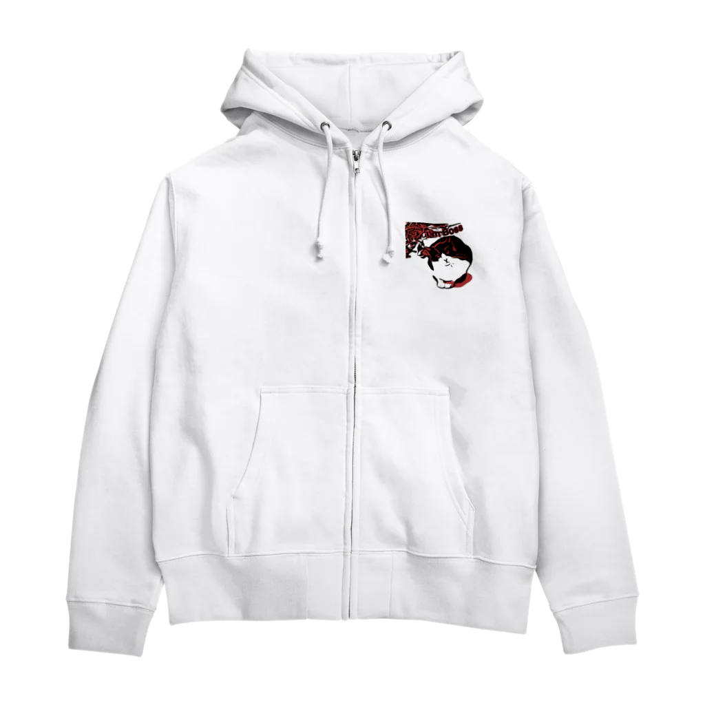 カメリアSHOPの猫の風来ボス Zip Hoodie