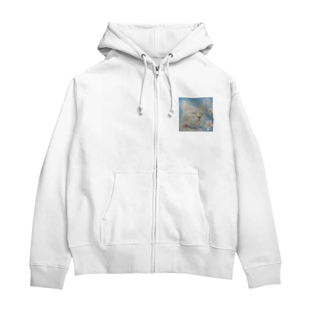 理絵のねこ ぬくぬく Zip Hoodie