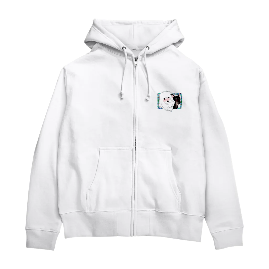 オフィシーナ　ロンポペのモフちゃんとツンデレちゃん Zip Hoodie