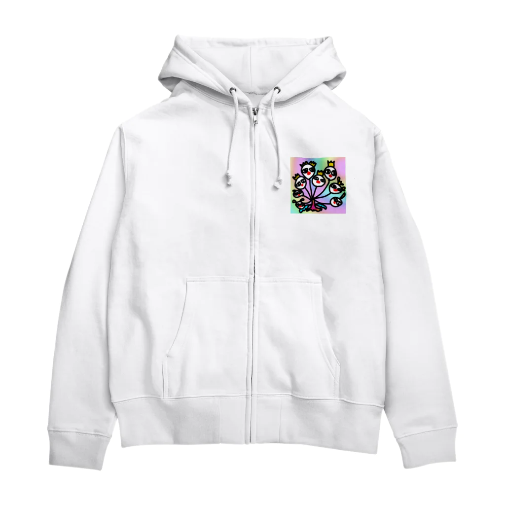 カニカニ！もりしろの8つの頭を持ったなにかしら Zip Hoodie