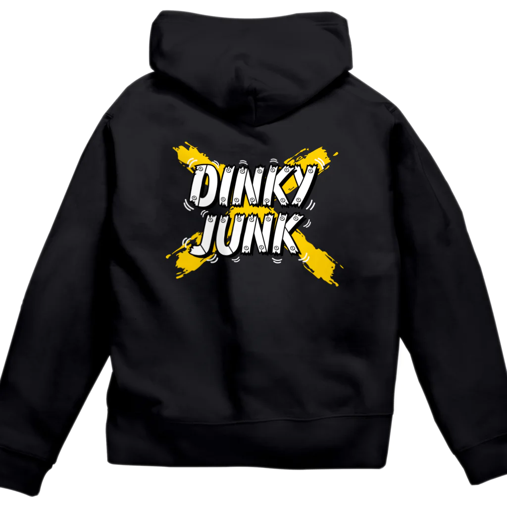 DINKY JUNK OFFICIAL WEB SHOPのDINKY JUNK ユニットロゴグッズ BLACK ジップパーカー