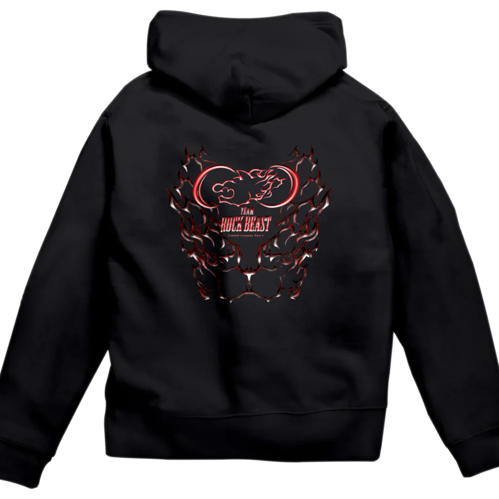 コレン@team【ROCKBEAST】のteamROCKBEAST ファイヤーパターンRver Zip Hoodie