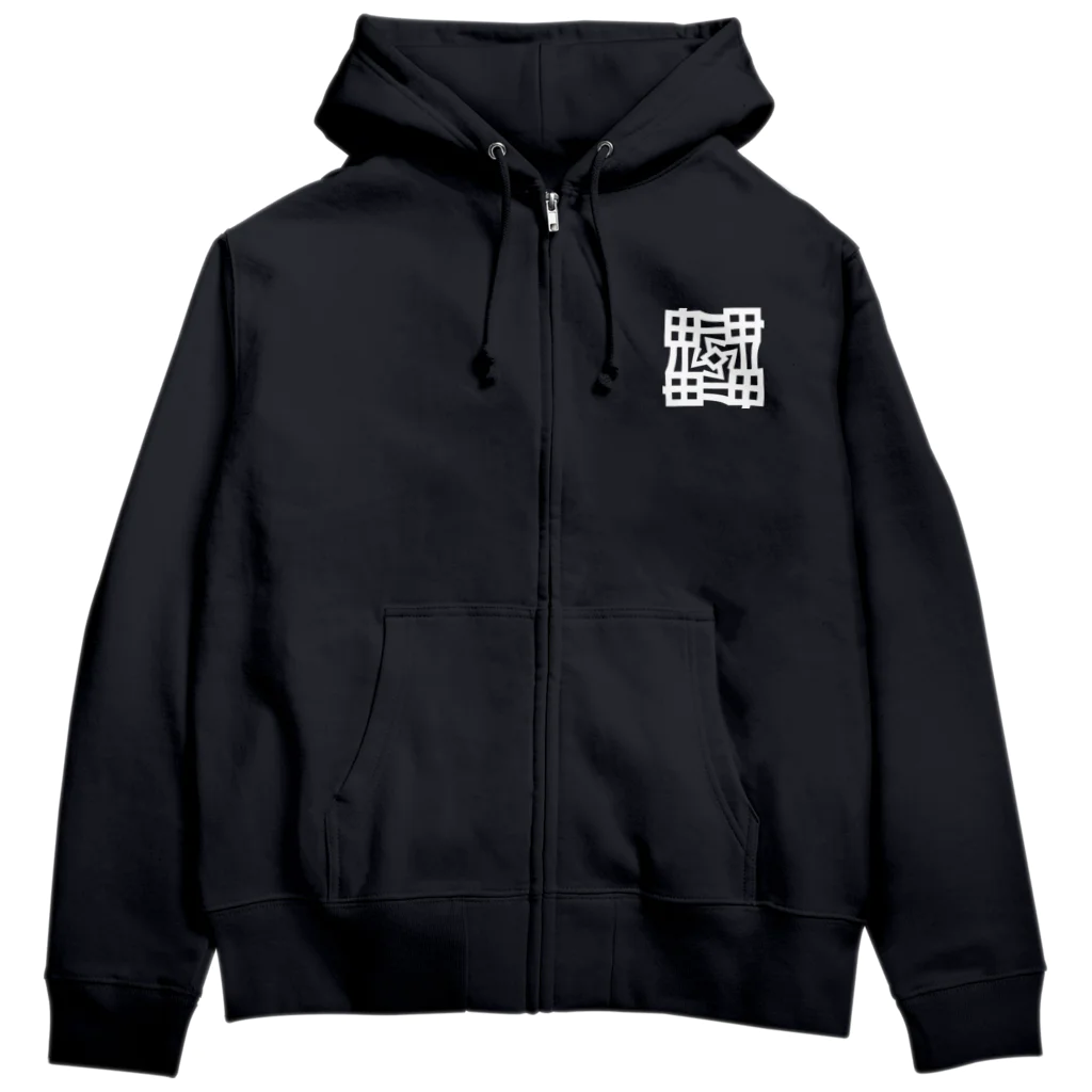 日本どうぶつの会の魑魅魍魎 ジップパーカー 白字 Zip Hoodie