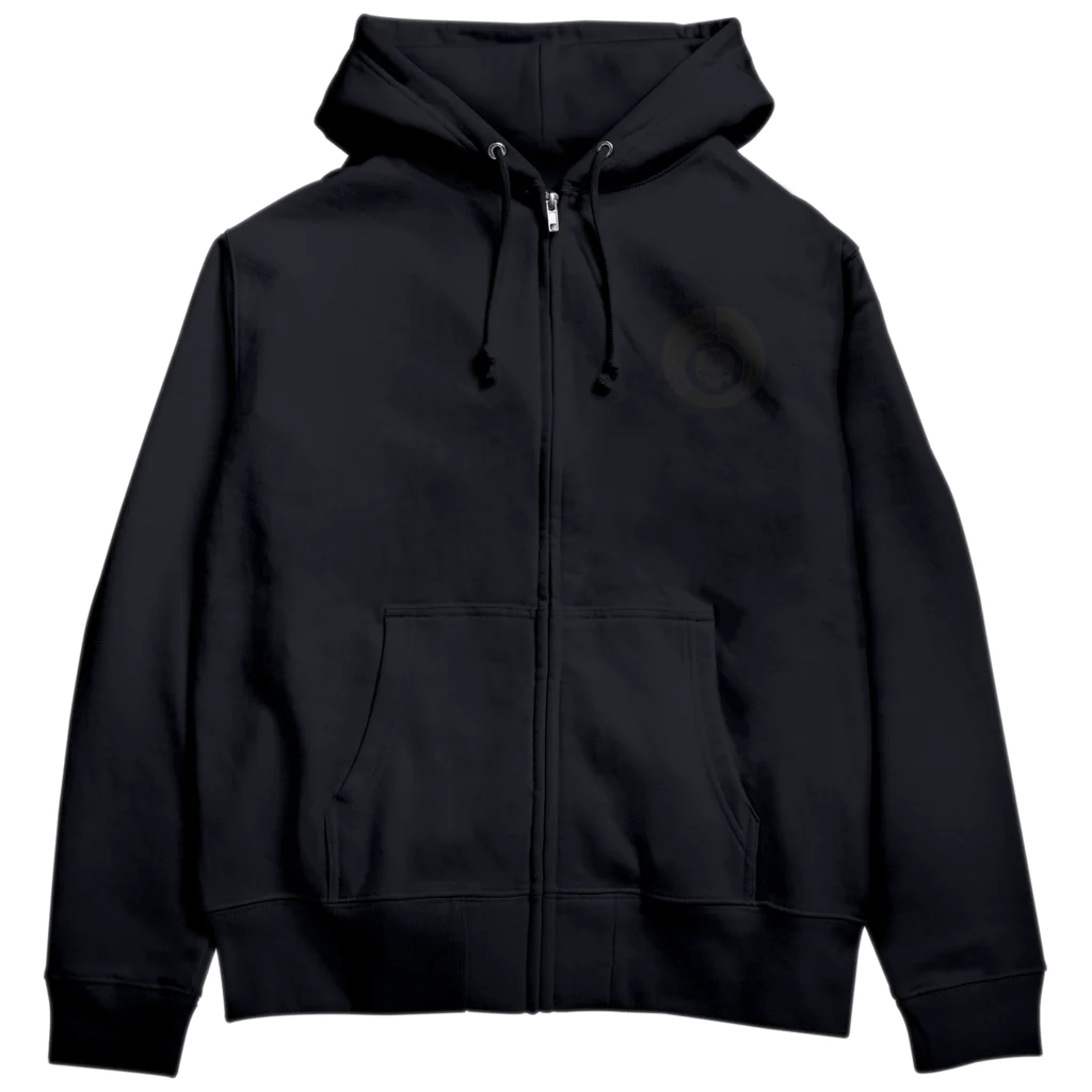 Ａ’ｚｗｏｒｋＳの熨斗輪に髑髏 薄墨（オリジナル家紋シリーズ） Zip Hoodie