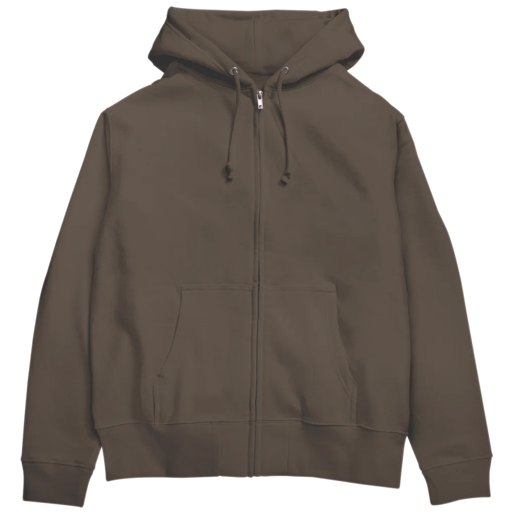 GRKSのゆるバド(ホワイト) Zip Hoodie