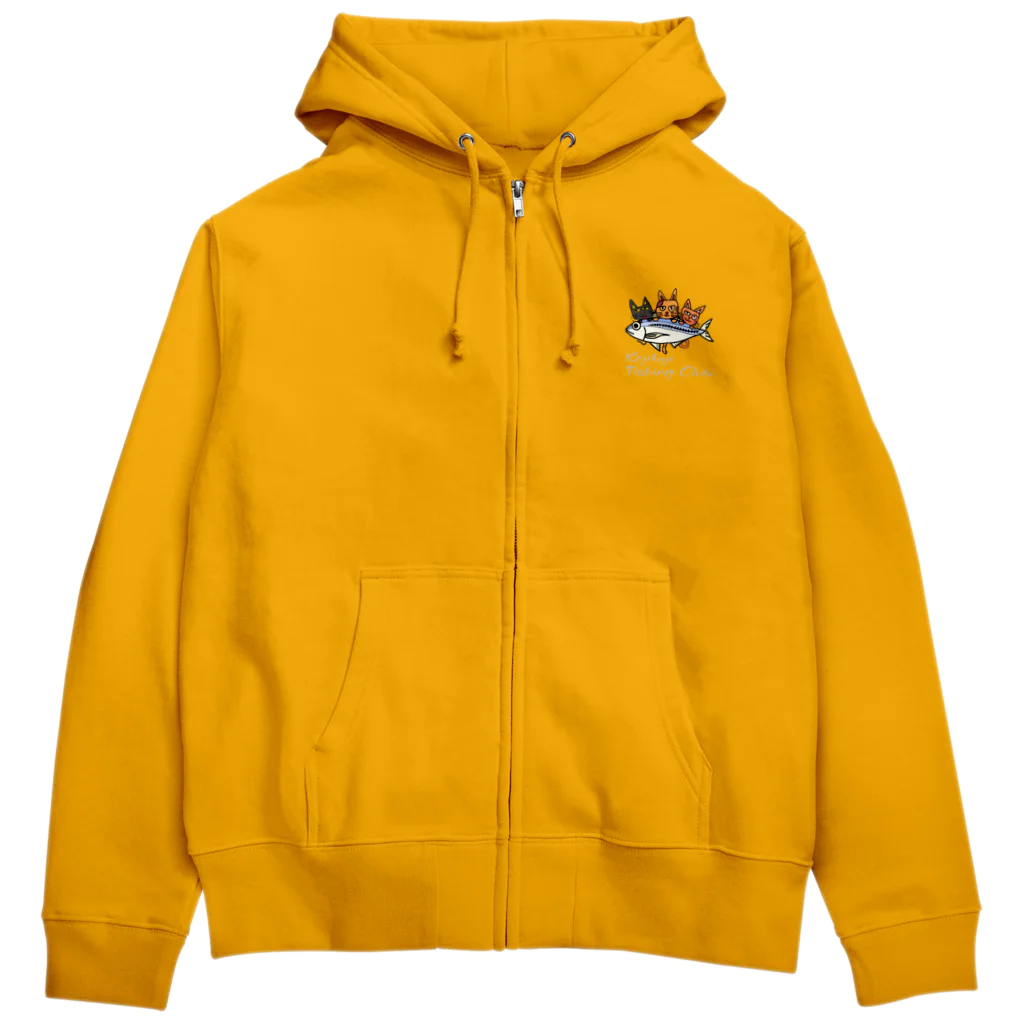 かじこじステッカー工房のかじこじフィッシングクラブ4 Zip Hoodie