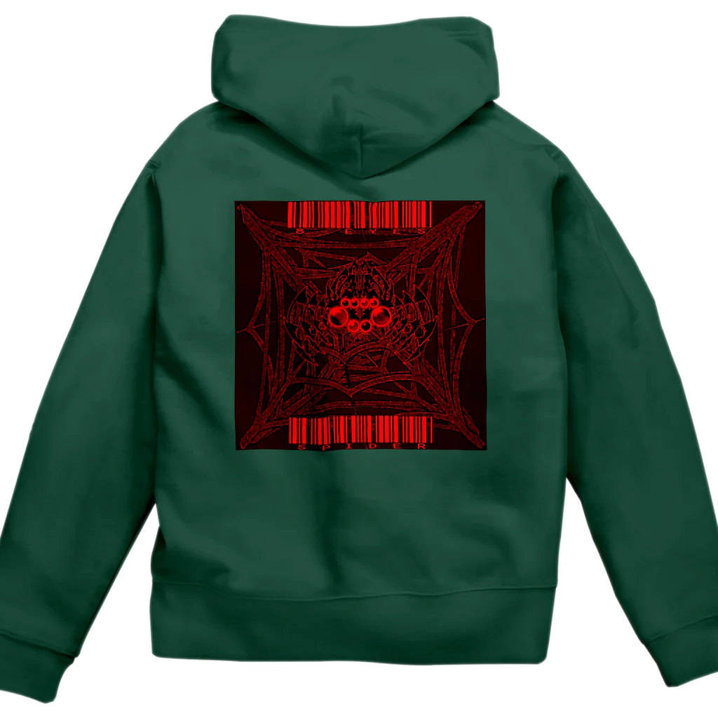 Ａ’ｚｗｏｒｋＳの8-EYES SPIDER RED Zip Hoodie