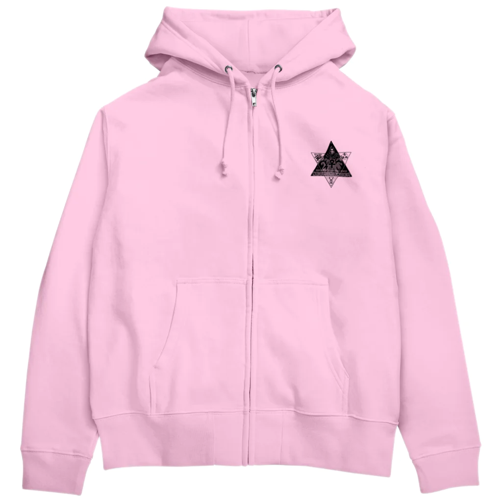 Ａ’ｚｗｏｒｋＳの六芒星ネクロマンサー ブラックアンク Zip Hoodie