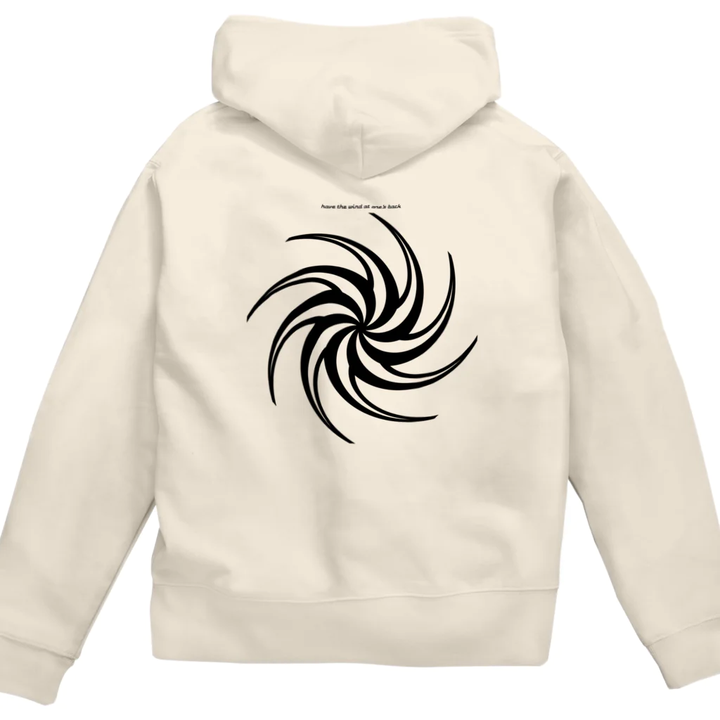 まみおデザインのノリノリでGO!（ブラック） Zip Hoodie