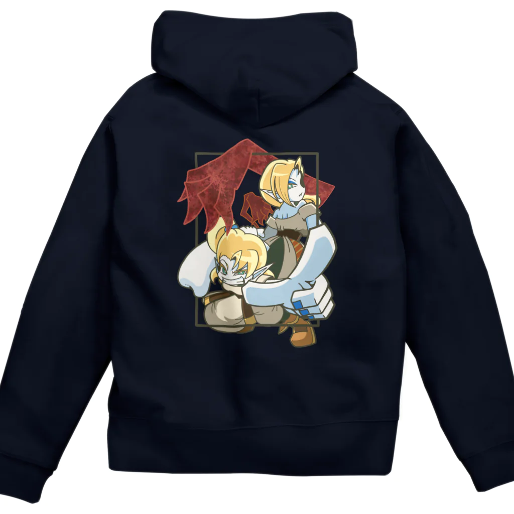 星野杖丸SUZURIショップのきおココアパレル～シタイン姉妹 Zip Hoodie