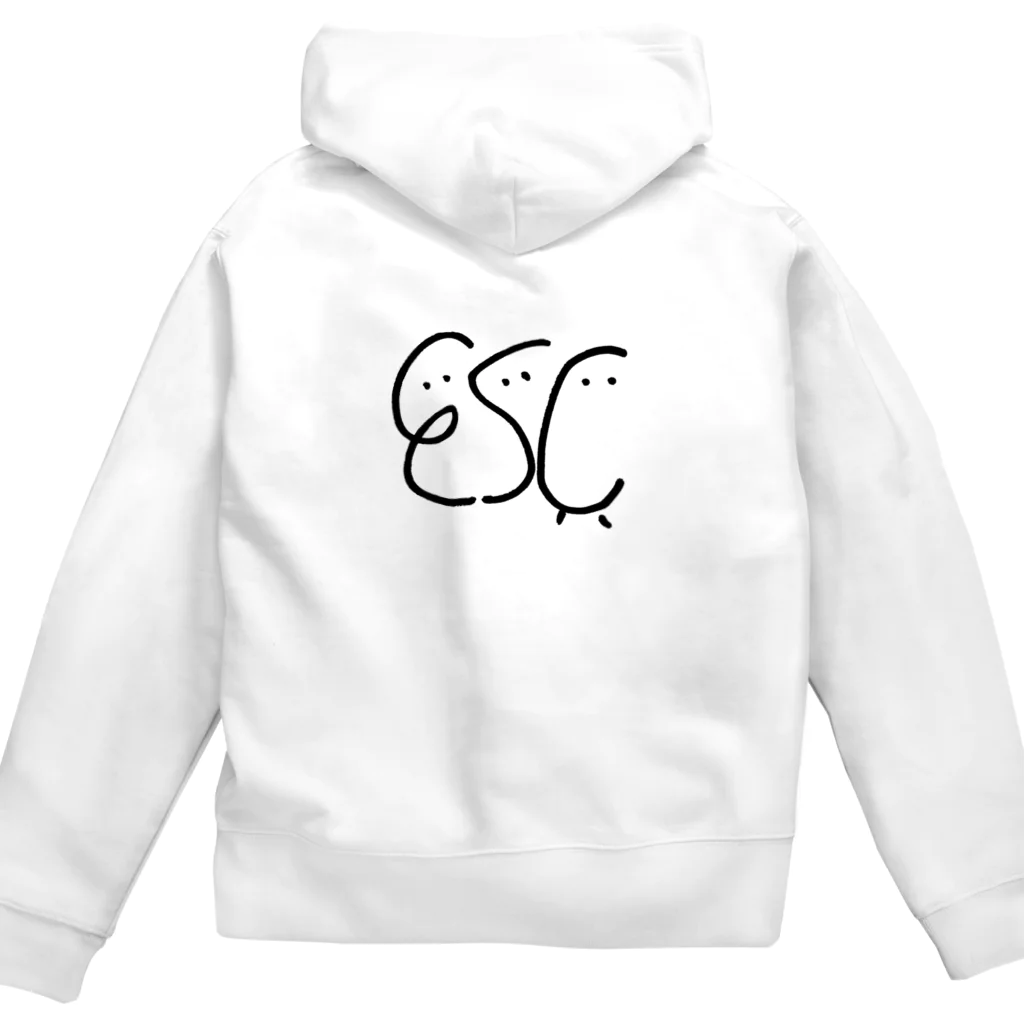 tacast放送局/教素のEscくん(くらしっく:白） Zip Hoodie