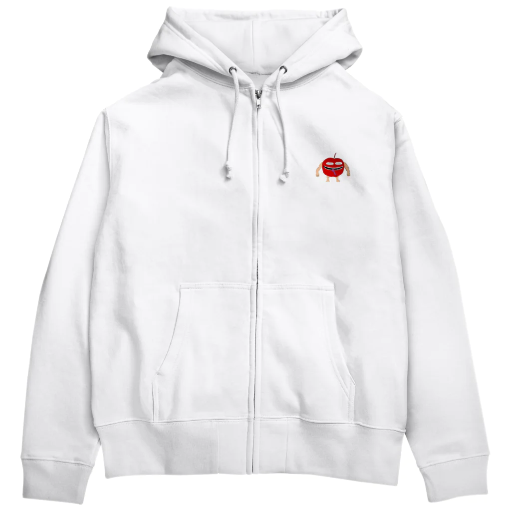 ライ君のぐだぐだぐっずショップの筋肉ムキムキ！！林檎パーカー Zip Hoodie