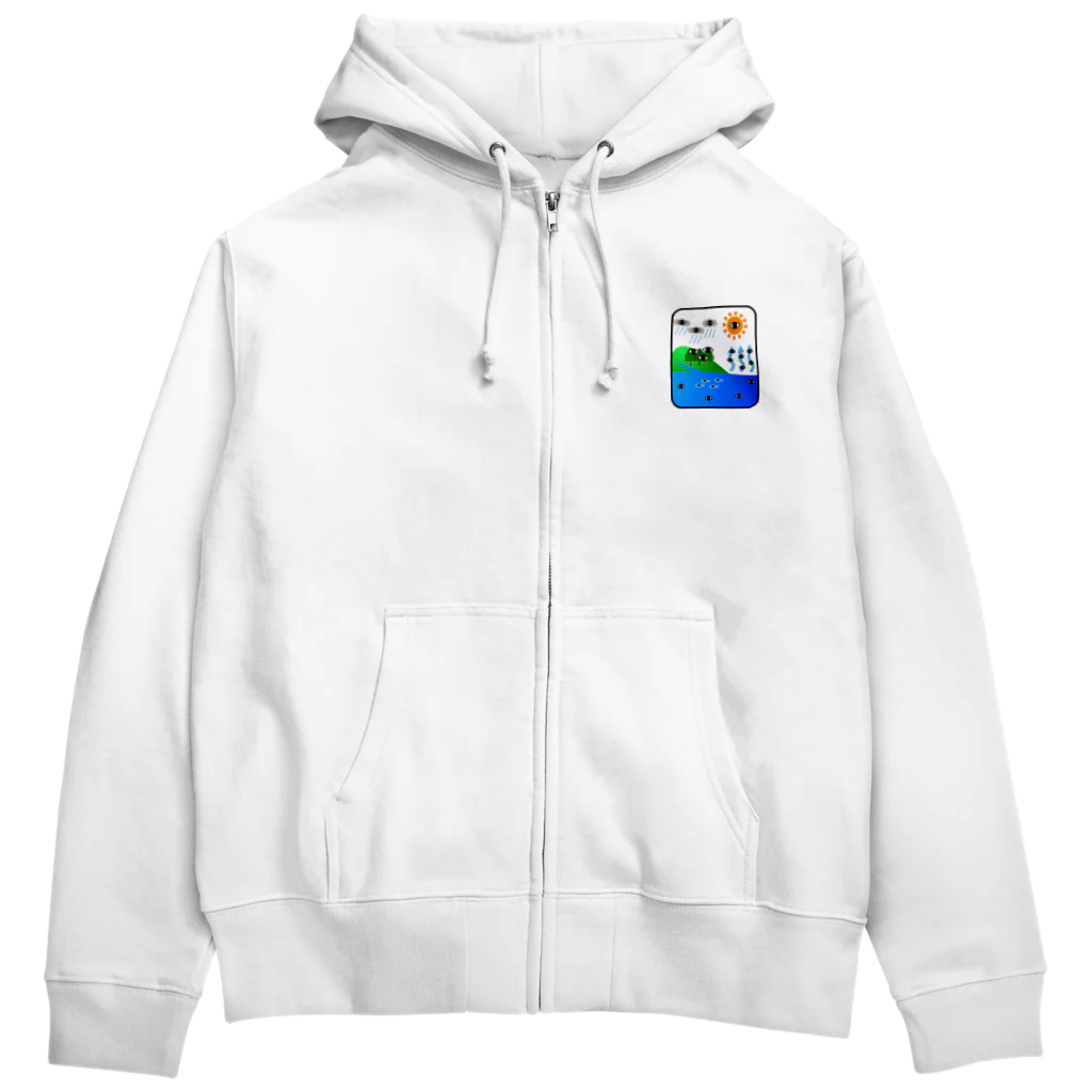 neoacoの循環する大自然と共に生きる幸福 Zip Hoodie