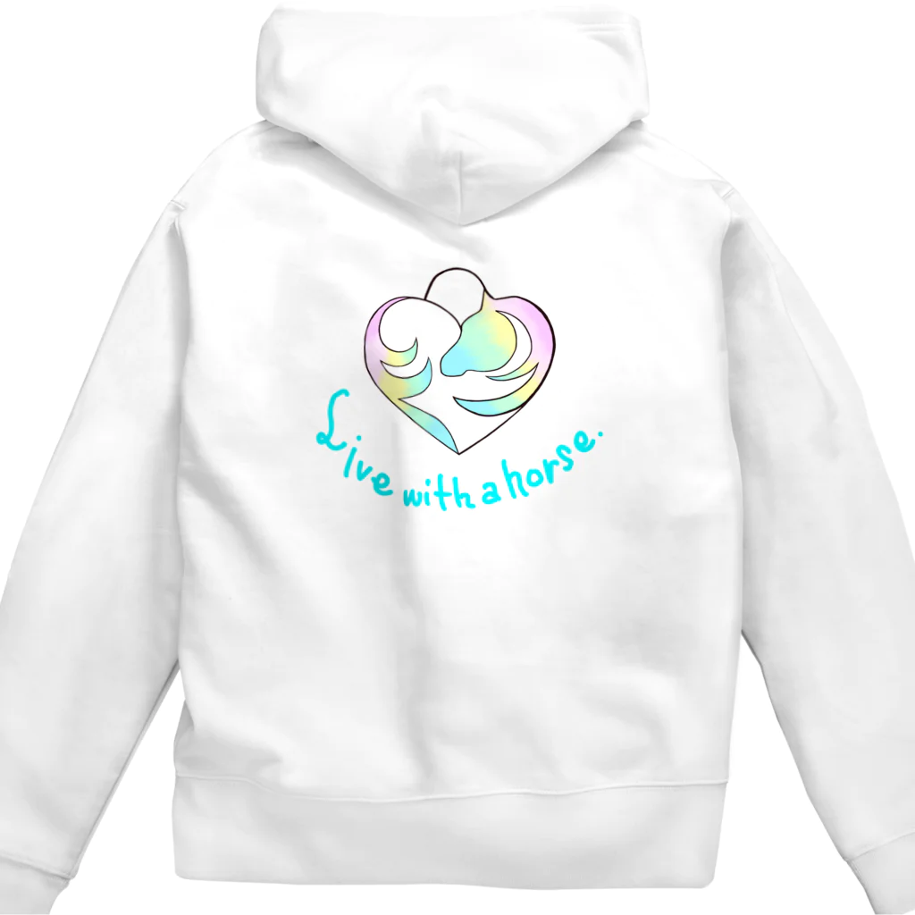 ✩initium✩のおうまのはぁと（パステル） Zip Hoodie