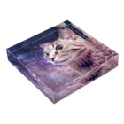 猫侍 ショップの宇宙猫 - KAGICHAN Acrylic Block :placed flat