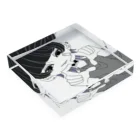 BTNstoreのウルフパープルハート Acrylic Block :placed flat