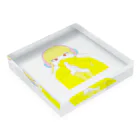 えんがわの音忍（黄） Acrylic Block :placed flat