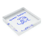 レズビアンあるあるのqueer hetero Acrylic Block :placed flat