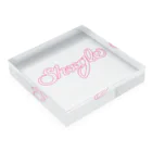 週刊少年ライジングサンズのShoogle(シューグル) Pink Line Acrylic Block :placed flat