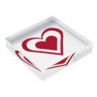 sayumaruのheart Acrylic Block :placed flat