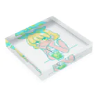 くらげの水槽のなつのレモンちゃん Acrylic Block :placed flat