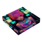 𝓅𝒾𝓃𝓀のPink robot girl Acrylic Block :placed flat